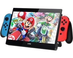 Gloovon® Draagbare Gaming Monitor - 10.1 inch Full HD IPS - Voor Nintendo Switch & OLED - Met Accu & Speakers - Plug & Play - Zwart