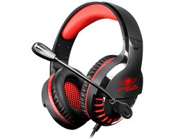 Spirit of Gamer Headset – Kinder Koptelefoon - Koptelefoon - Microfoon – Geschikt Voor Headset Nintendo Switch/PS5/PS4/Xbox Series X/S/Xbox One/Pc – Ruisonderdrukkende Microfoon – Verstelbare hoofdband – Helder geluid – Zwart/Rood