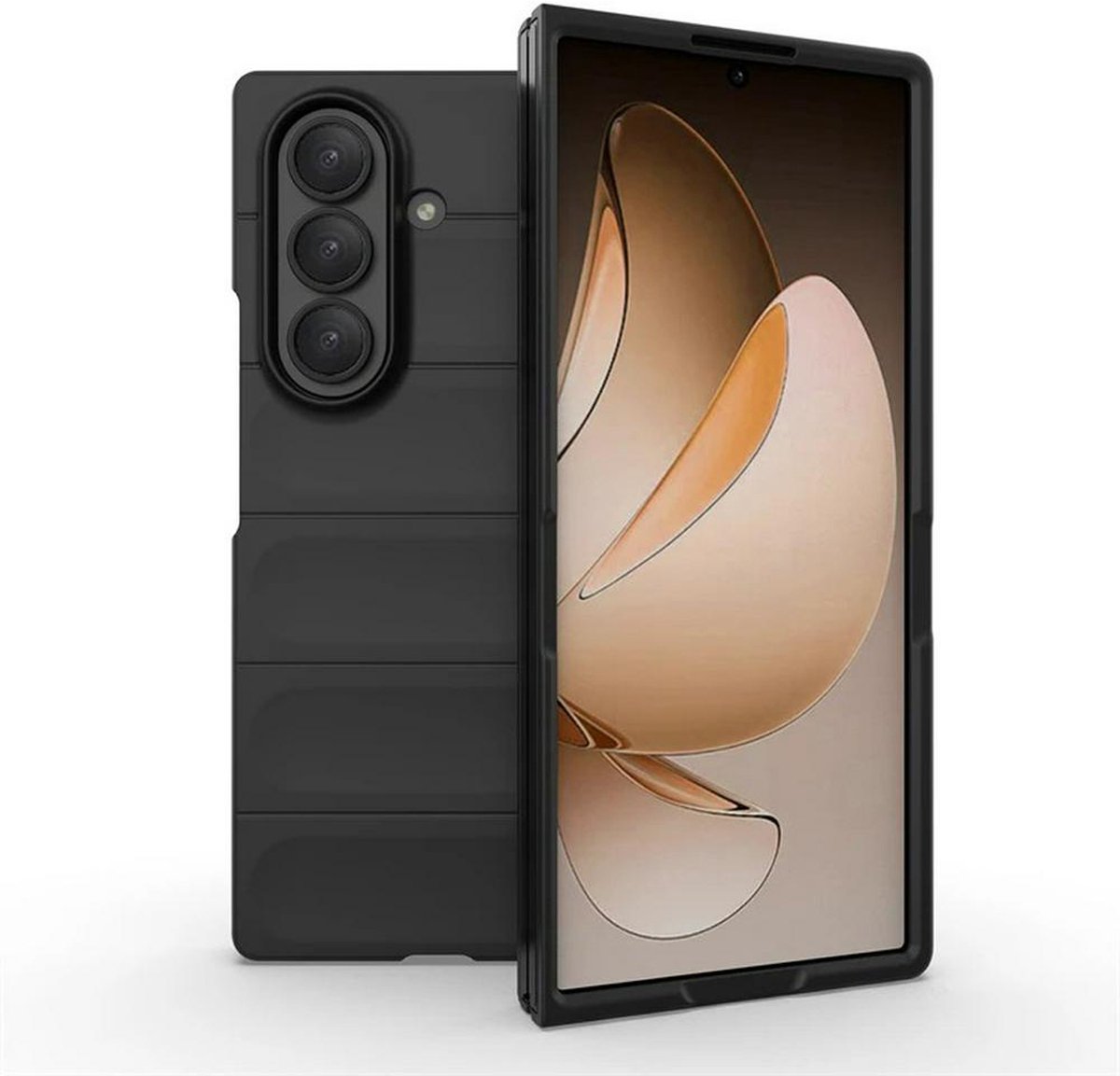 MobyDefend Hoesje - Geschikt voor Samsung Galaxy Z Fold 7 - TPU Gripcase - Zwart