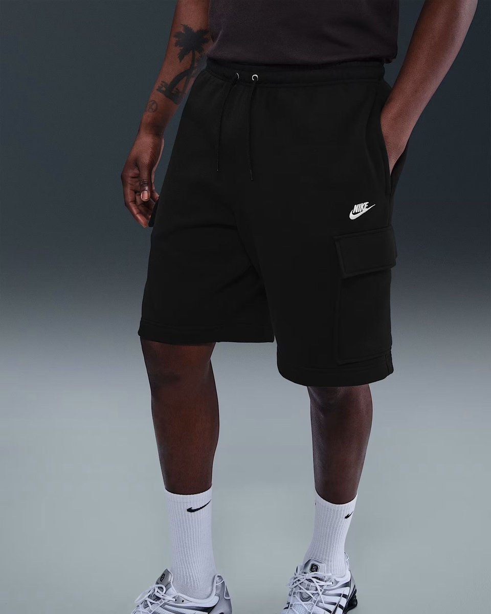 NIKE nk club bb cargo short Sportbroek heren Zwart