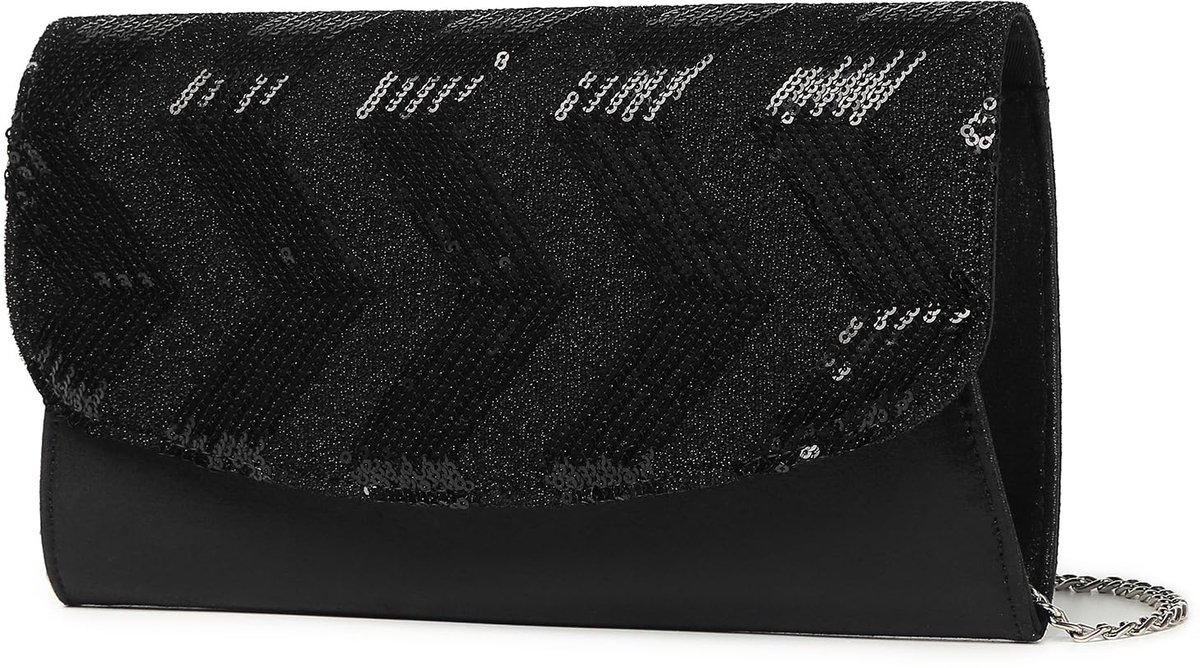 Miss Lulu Clutches Dames Kleine Ketting Tas Dames Portemonnees Crossbody Tas Clutches Schoudertas Feest Pailletten Synthetisch