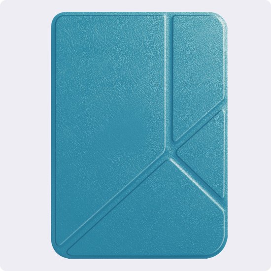Hoesje Geschikt voor Kobo Clara Colour Hoesje Luxe Bescherm Case Trifold - Hoes Geschikt voor Kobo Clara Colour Hoes Book Cover - Turquoise van Merkloos — afbeelding 5