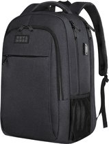 TRVLMORE Rugtas - 28L - 15,6 Inch - Laptop Rugzak met USB - Antidiefstal - Heren en Dames - Tas - Levenslange Garantie - Zwart