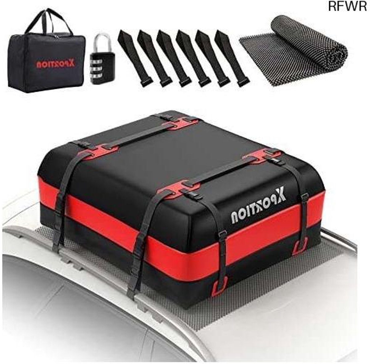 RFWR® Opvouwbare dakkoffer 425 liter - Waterdichte bagagebox voor auto, SUV en bestelwagens