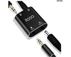 RFWR® Mini Stereo Audiomixer met 2 Kanalen en 3,5 mm AUX Interface - Metalen Behuizing