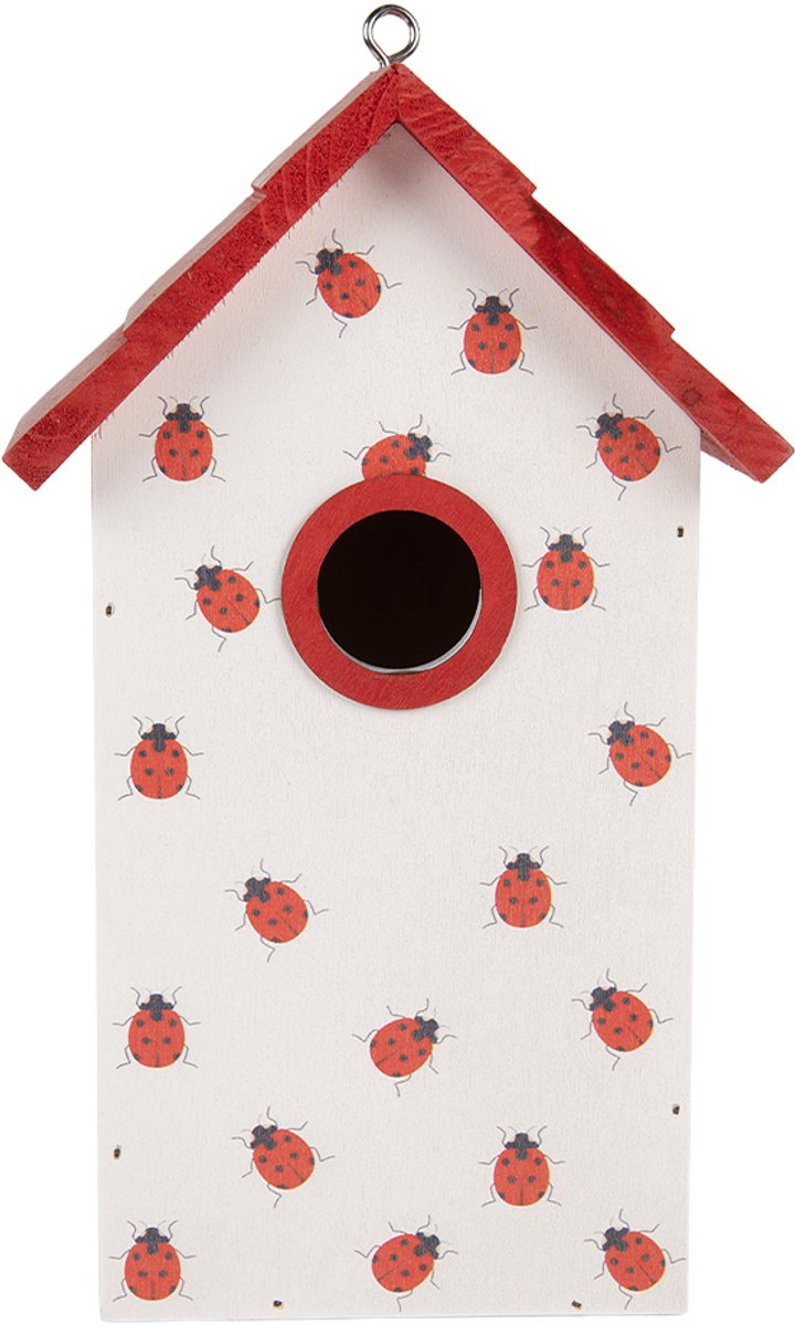 Clayre & Eef Vogelhuis 15x10x22 cm Wit Hout