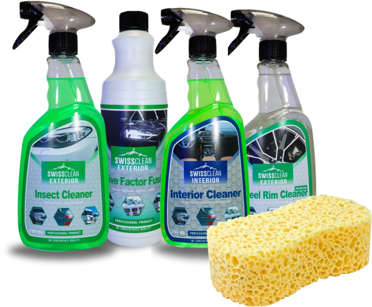 Easy Cleaning pakket Swissclean | Auto | Schoonmaken | Reinigingspakket | Auto wassen | Reiniger auto | Cleaner | Auto wassen | Auto was | Car Cleaning