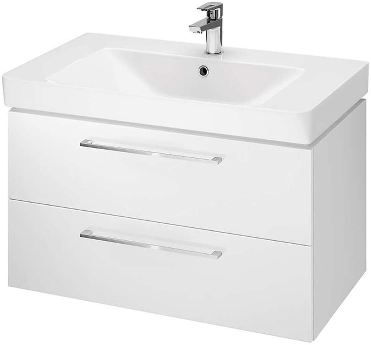 Cersanit Lara - Kast met wastafel, 45x79x45 cm, 2 laden, wit S801-338-DSM