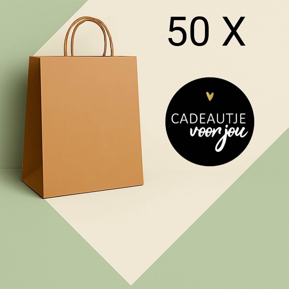 HGN Stijlvolle Papieren Cadeautasjes – Duurzaam, Elegant & Inclusief Gratis Stickers-Papieren tasjes-22x18x8 cm