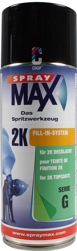 CROP 2K Aerosol NOIR - HAUTE BRILLANCE - RAL 9005 - 400ml - peinture en aérosol