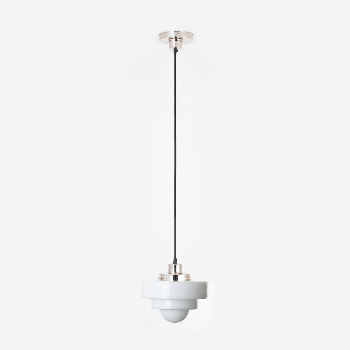 Coloured by Art Hanglamp aan snoer Lorm 20's Nikkel - Art Deco Trade