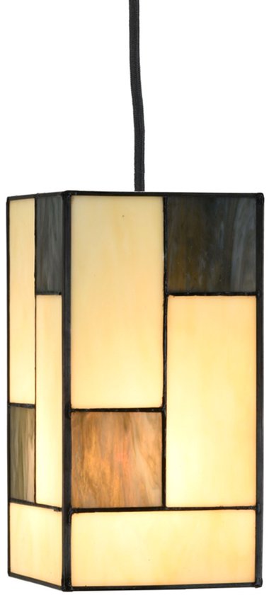 Tiffany-style Hanglamp Mondriaan small square - Art Deco Trade