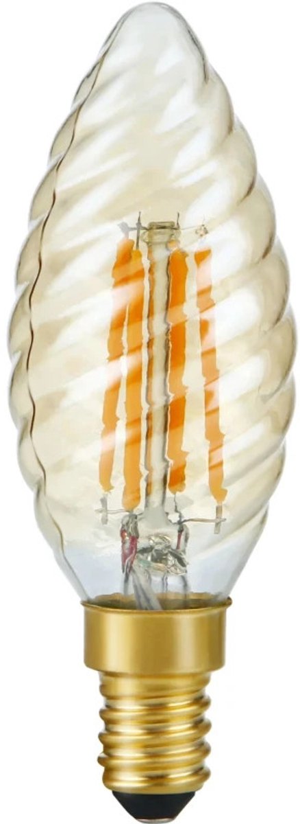 SPL E14 LED Kaarslamp | 4W Goud 2200K 220V/240V 922 | 360° Dimbaar