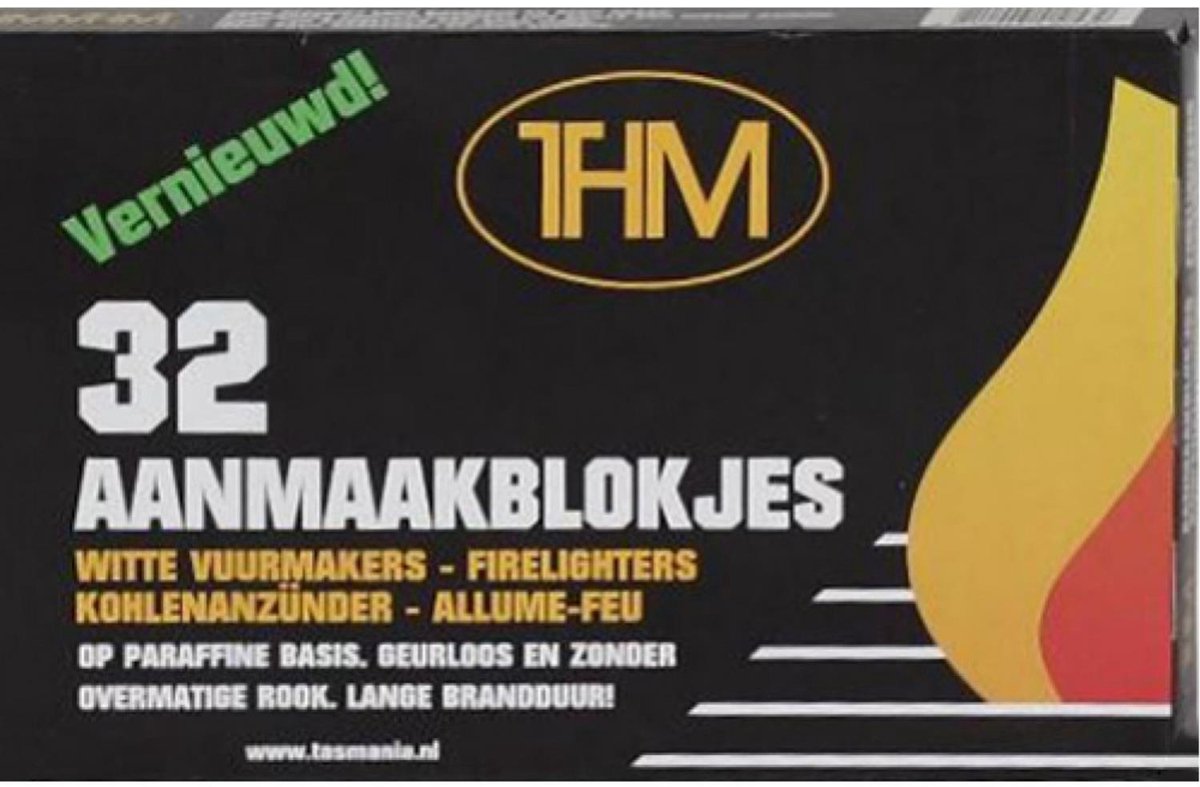 THM Aanmaakblokjes wit paraffine pak a 32st