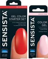 Sensista Cadeauset - Red Hot Chillies - Lushious Lychee - Gellak Starterspakket - Gel nagellak - Rood - Lichtroze - 7.5ML