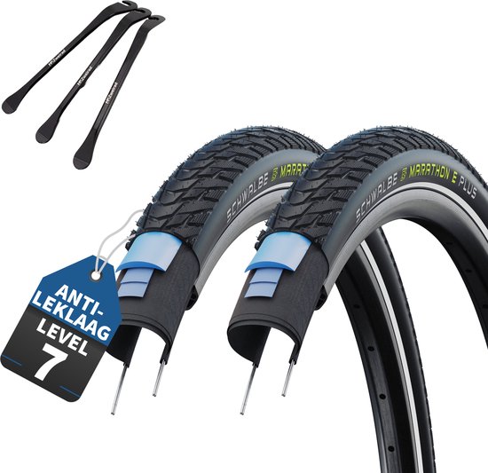 set 2 x Schwalbe Marathon plus 47-622 (28 x 1,75) 2 x Schwalbe binnenbanden DV 17, draadbanden 2011 set 2 x Schwalbe Marathon plus 47-622 (28 x 1,75) 2 x Schwalbe binnenbanden DV 17, draadbanden 2011