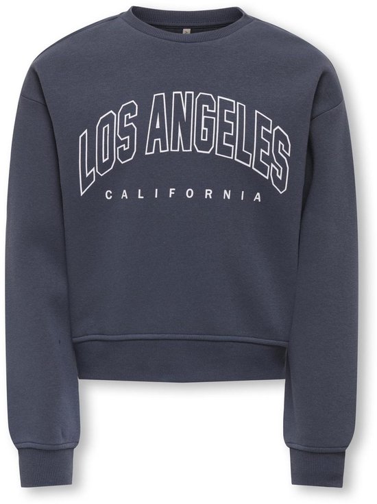 Filles ONLY KOGSWEAT LIFE LS CREW OVZ STAT SWT NOOS - Bleu Blue Los Angeles - Californie