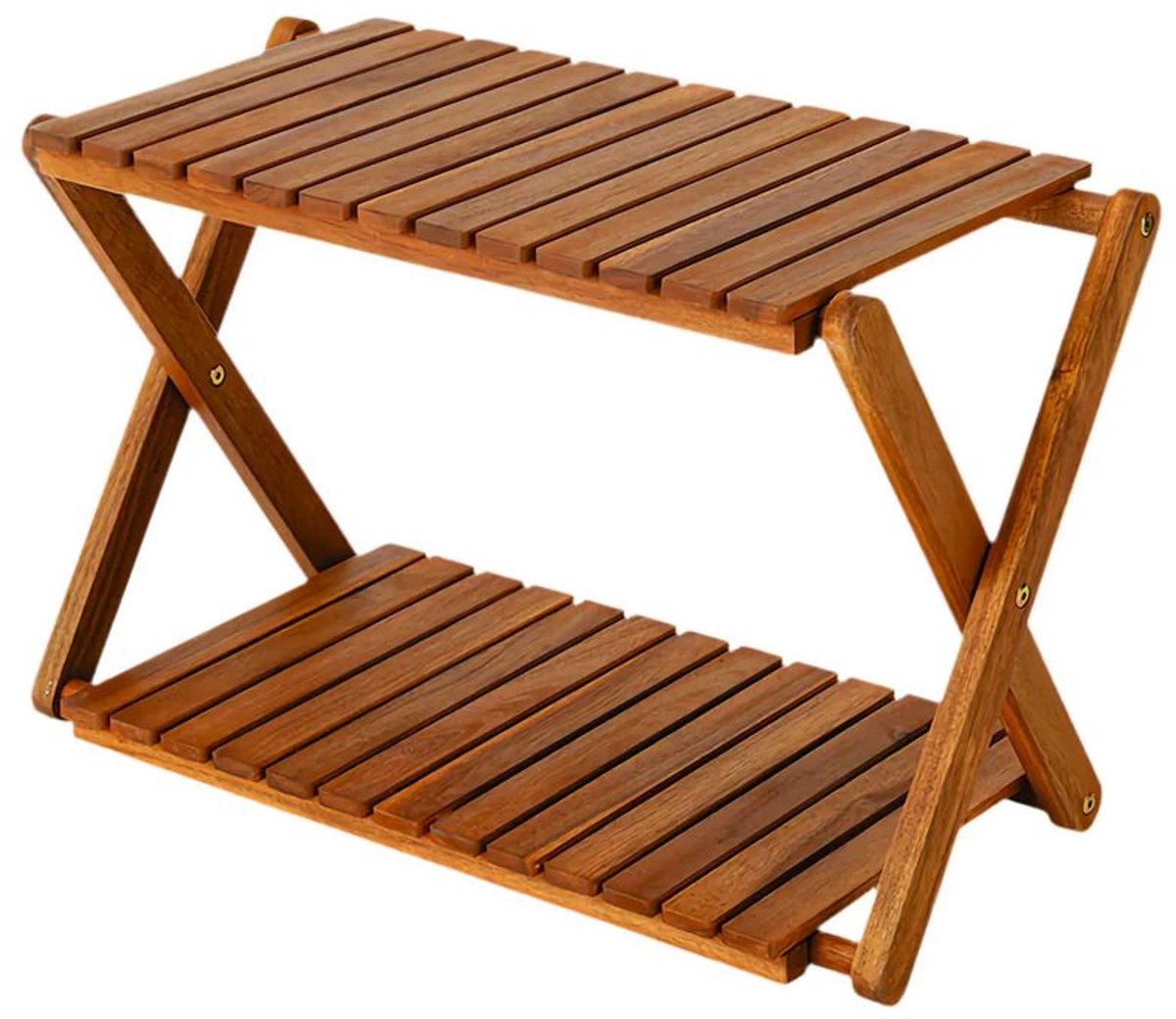 Human Comfort Gannat 2 - Houten bijzettafel - Compact - Met twee opbergplanken