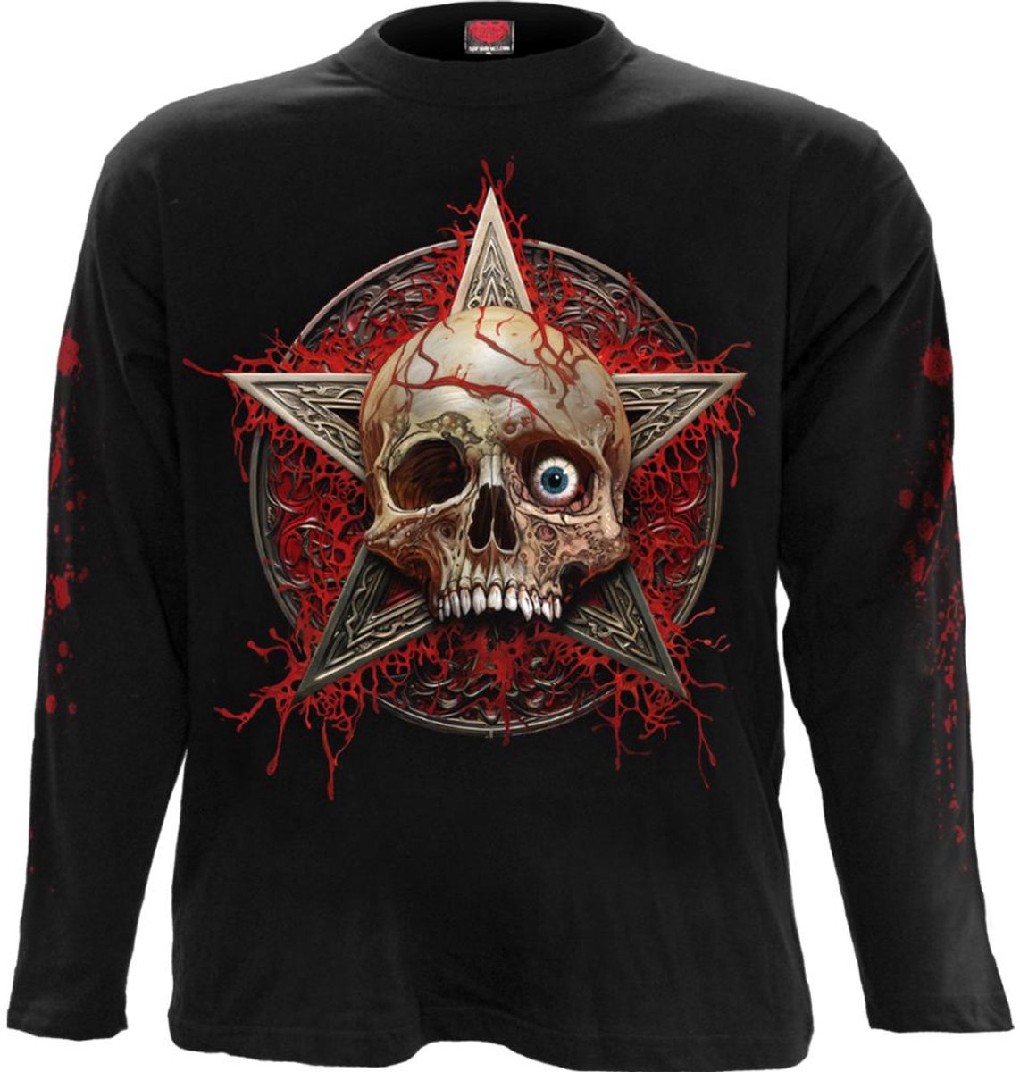 Spiral Creeping Curse - Longsleeve Heren Shirt met lange mouwen - zwart - M