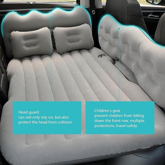 RFWR® Opblaasbaar autoluchtbed voor SUV, comfortabele slaapmatras met luchtpomp voor onderweg, ideaal voor camping en roadtrips — afbeelding 3