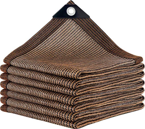 WLBXDRZK Schaduwnet, schaduwnet met ogen, 70% schaduwpercentage, uv- bestendig, voor plantenbescherming, broeikas, schuur of kennel, 2 x 6 m, zwart
