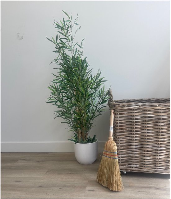 Sorex Mini Handbezem - Stro - 53 x 22 cm - met houten steel handvat - Vegen - Schoonmaken - Binnen/buiten van Sorex — afbeelding 2