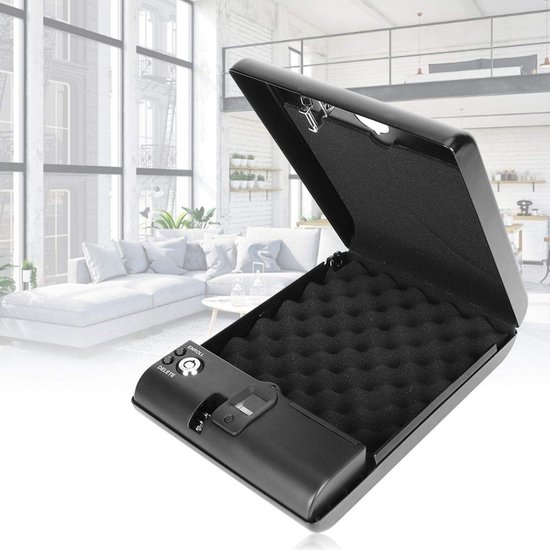 JGS Premium - Coffret de rangement Bijoux à empreintes digitales - Coffret de sécurité - Protection optique des Bijoux - 120 empreintes digitales - 275 x 190 x 50 mm