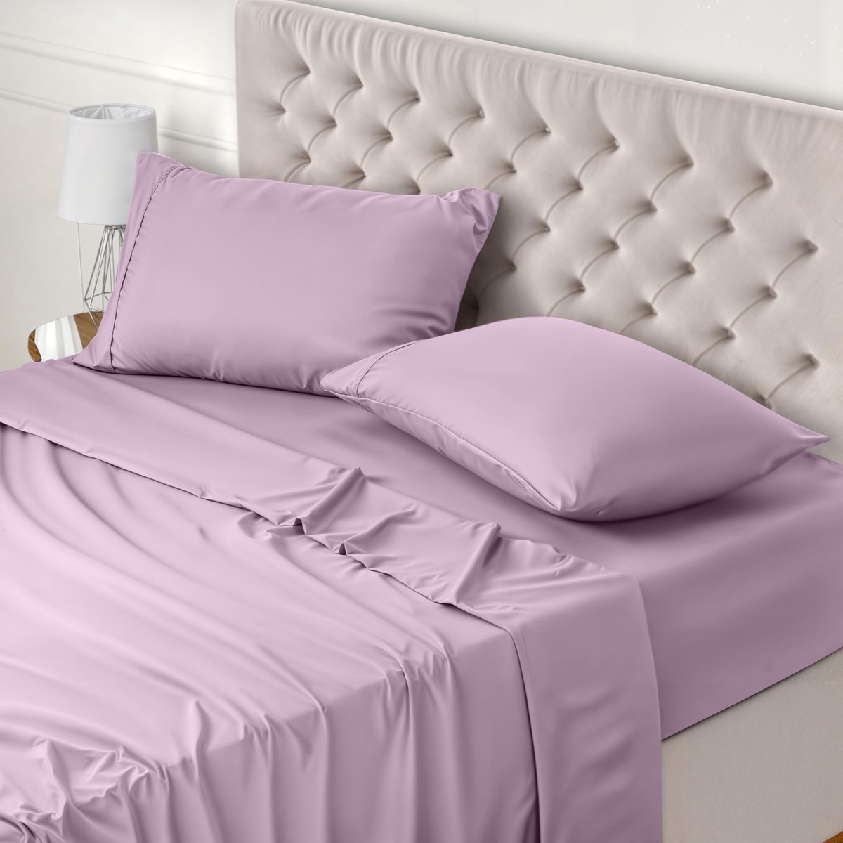 Ibenzoa® 4-delige Luxe Bedlaken Set van Zachte Microvezel voor Optimaal Slaapcomfort