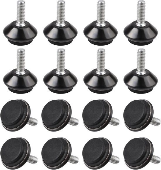 Heavy Duty Meubels Levelers 3/8 -16 Draad w/T-Nut Kit Meubels Leveling Voeten Verstelbare Meubels Levelers voor tafels, Kasten, Stoelen, Werkbank, Bank en meer, Grote Base Ondersteunt 2500 lb-8 Packs Heavy Duty Meubels Levelers 3/8 -16 Draad w/T-Nut Kit Meubels Leveling Voeten Verstelbare Meubels Levelers voor tafels, Kasten, Stoelen, Werkbank, Bank en meer, Grote Base Ondersteunt 2500 lb-8 Packs