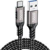 Bol.com AdroitGoods 50cm USB-A naar USB-C Nylon Snel Oplaadkabel - Duurzaam & Universeel Compatibel - 10Gbps 60W aanbieding