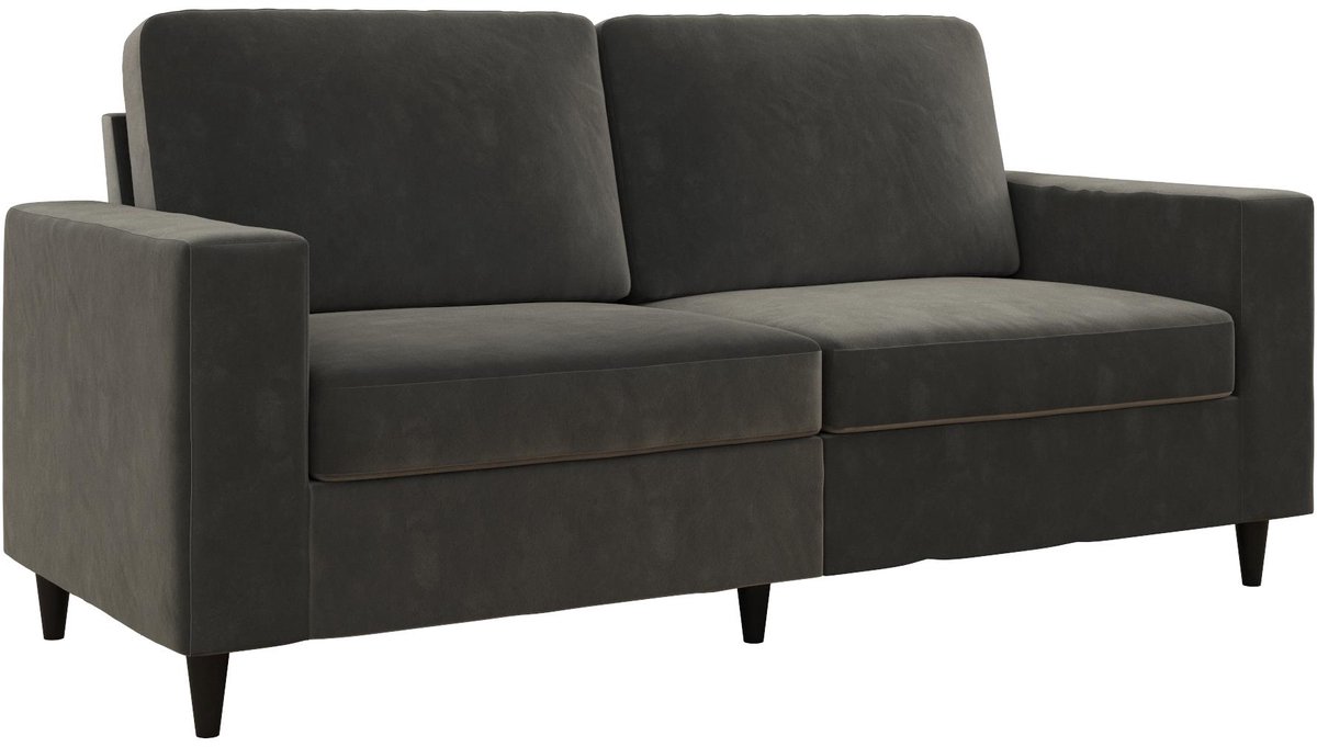 Notio Living Cooper-Sofa 3-zits - Grijs Fluweel