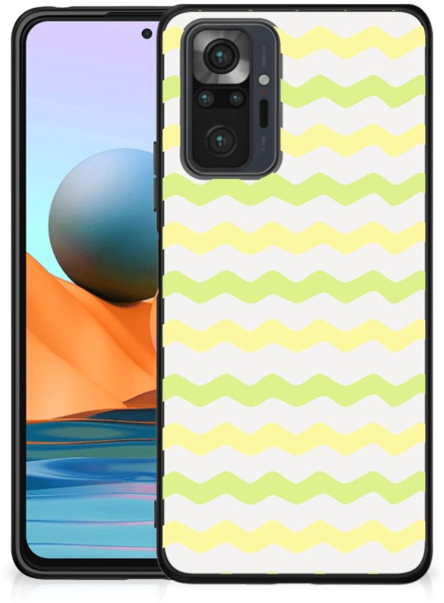 Back Cover voor Xiaomi Redmi Note 10 Pro Back Case Waves Yellow
