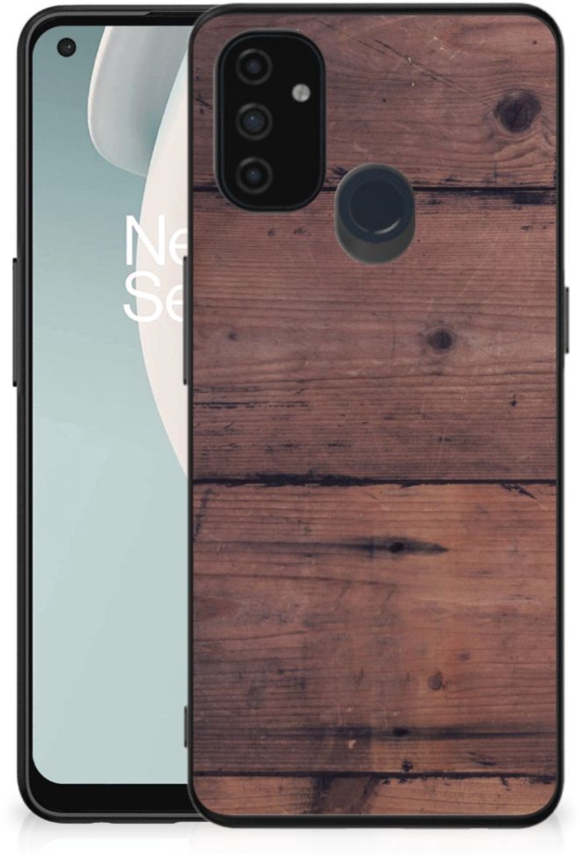 OnePlus Nord N100 Houten Print Telefoonhoesje Old Wood