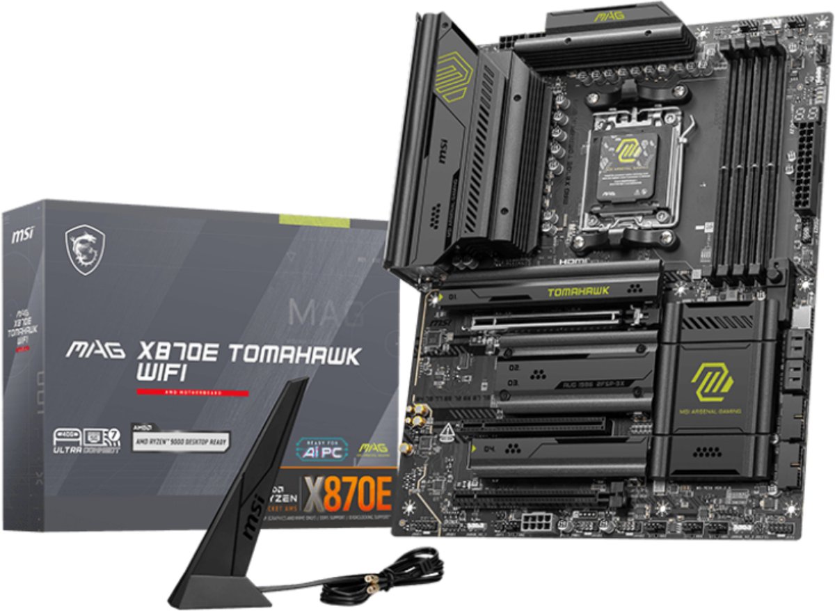 MSI MAG X870E TOMAHAWK WIFI moederbord AMD X870E Socket AM5 ATX