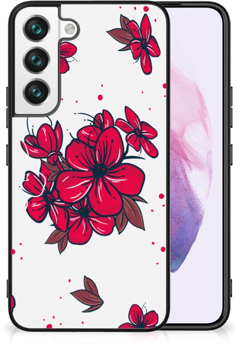 Samsung Galaxy S22 Bloemen Hoesje Blossom Red
