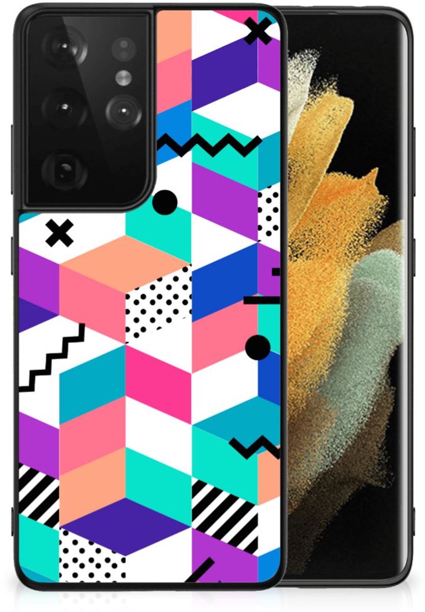 Samsung Galaxy S21 Ultra Backcover Blokken Kleurrijk