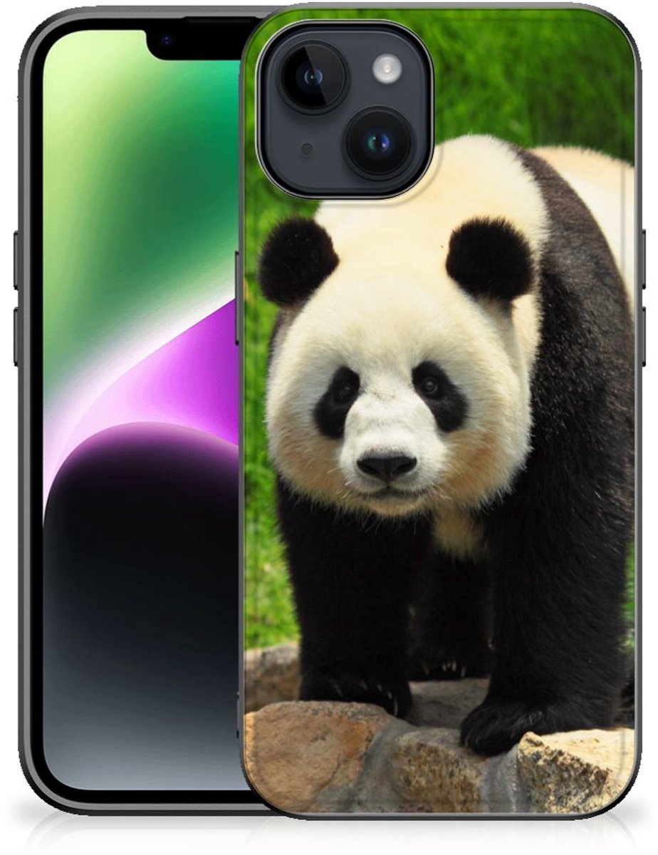 Back Cover voor iPhone 15 Dierenprint Telefoonhoesje Panda
