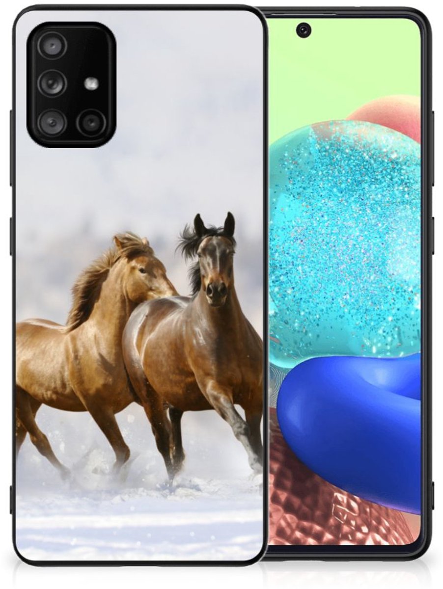 Samsung Galaxy A71 Dierenprint Telefoonhoesje Paarden