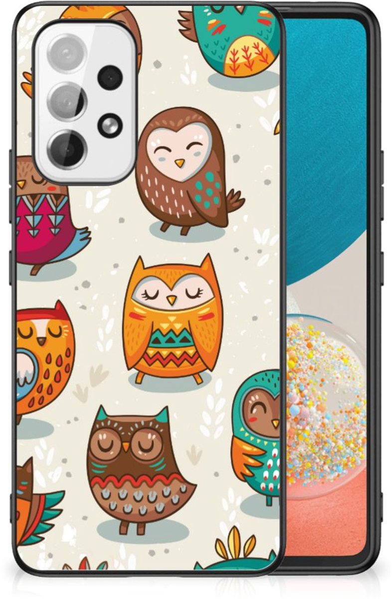 Samsung Galaxy A53 Dierenprint Telefoonhoesje Vrolijke Uilen