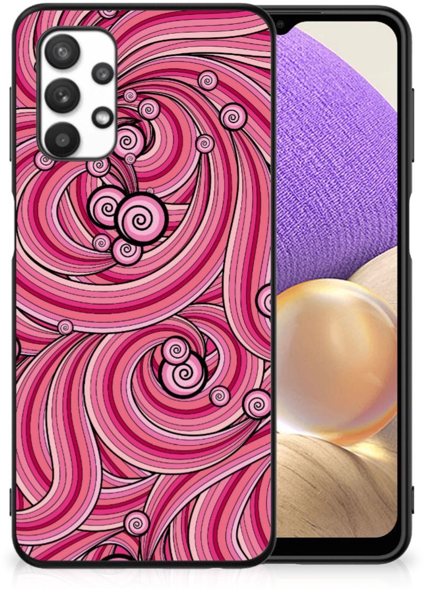 Samsung Galaxy A32 5G Leuk Telefoonhoesje Swirl Pink