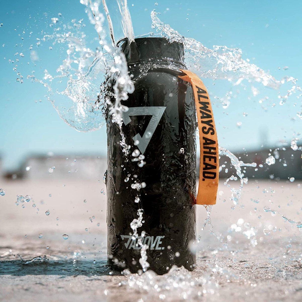 ABOVE. Drinkfles Roestvrij Staal 1L I Extra Drinkdop I Dubbelwandige Thermosfles houdt tot 12H Warm & 24H Koud I 100% BPA Vrij I Robuust en Lekvrij voor Fitness, Sport & Outdoor (Olijf-Rood) thumbnail 5