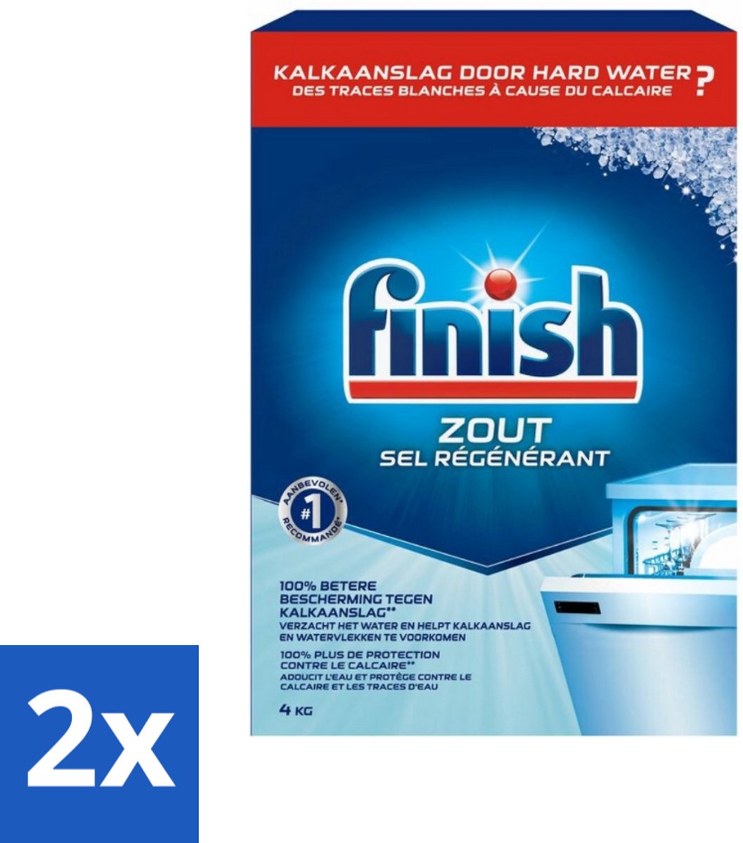 Finish Vaatwasmachine Zout 4 kg - Voordeelverpakking - 2 stuks