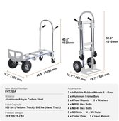 Bol.com Steekwagen - Steekkar - Steekwagen Opvouwbaar - Transportkar - voor Magazijn en Supermarkt - 800lbs - Transportwagen - A... aanbieding