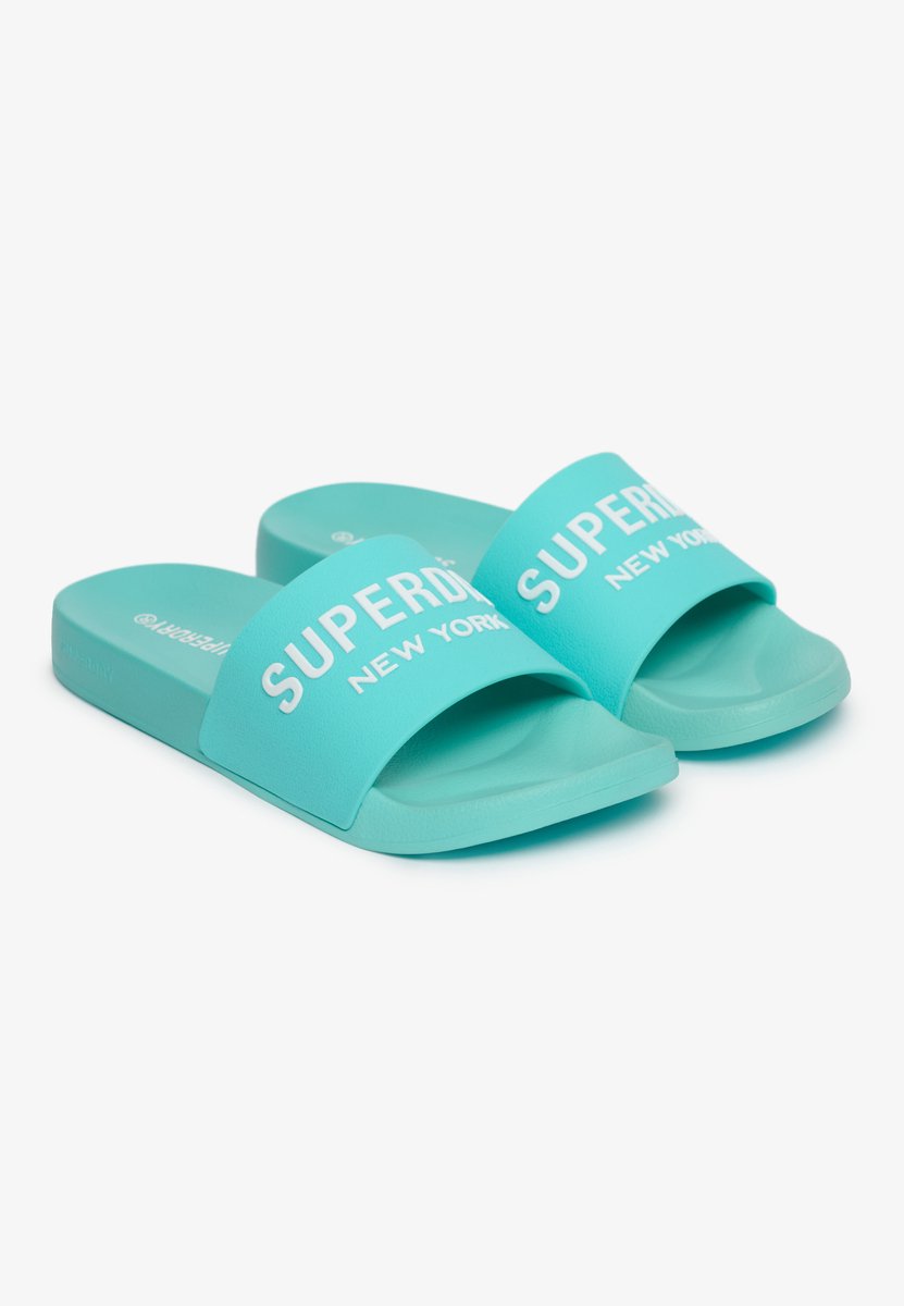 Superdry Core badslippers met kleurverloop Dames Slippers Blauw