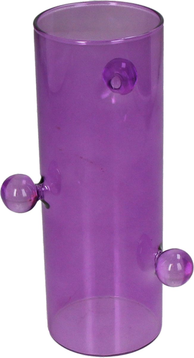 HD Collection Vaas Glas Lila 8,8x8,8x18cm Lilac