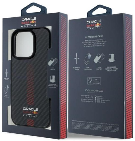 Red Bull Hoesje Voor Iphone 15 Pro Max 6.7 Hardcase Koolstofvezel Voor van Red Bull — afbeelding 5