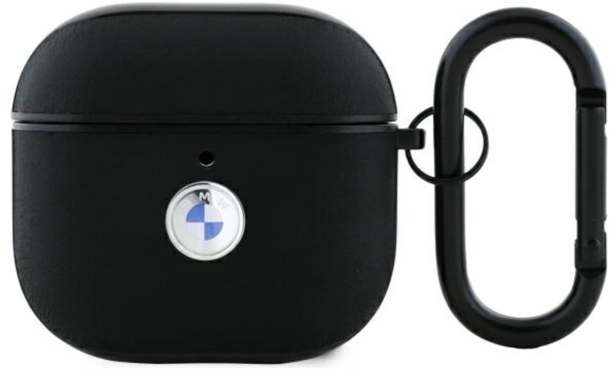 Bmw Case Cover Voor Airpods 4 Hoofdtelefoon Voor Apple Leder Logo Zilver