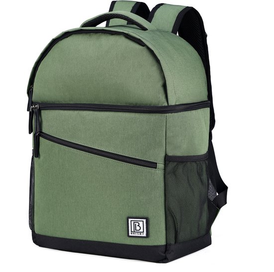 Brisby 4 Laags Geïsoleerde Koeltas Rugzak - 25 Liter - Met handige vakken voor Bestek en Essentials - Waterafstotend Materiaal - GROEN van Brisby — afbeelding 3