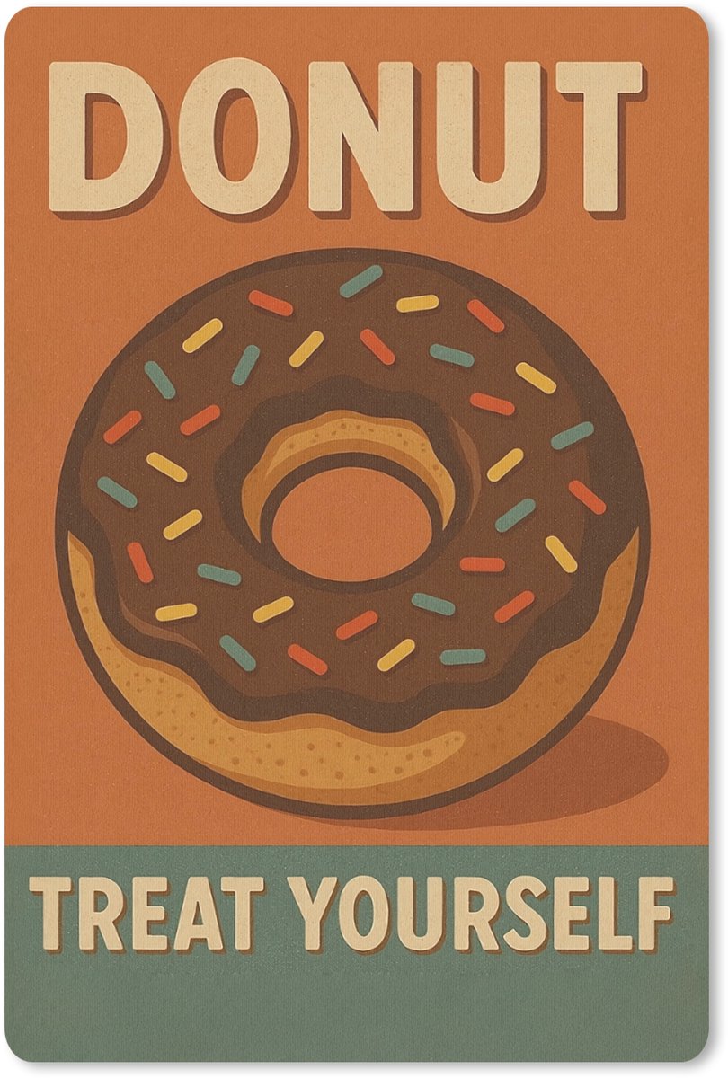 Muismat 18x27 cm - Mousepad Donut - Spikkels - Kleurrijk - Quote - Muismatten