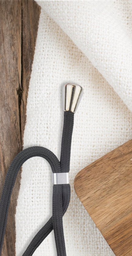 Telefoonhoesje Geschikt voor iPhone 16 Pro - Abstract - Kleurexplosie - Landschap - Siliconen - Crossbody - Backcover met Koord - Telefoonhoesje met koord - Hoesje met touw Telefoonhoesje